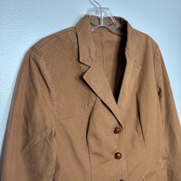 Ralph Lauren Blue Label Brown Cotton Equestrian Blazer Women’s - Picture 5 of 12